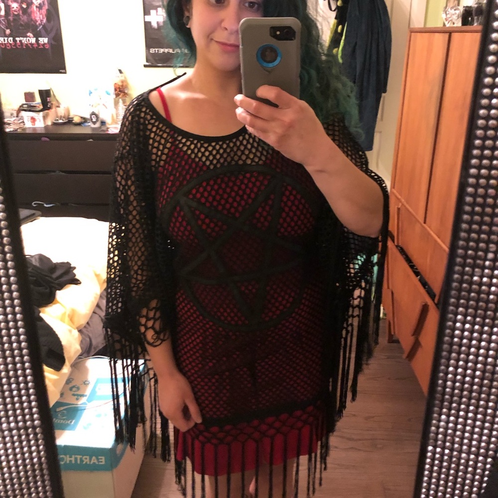 BNWT Killstar Fishnet pentagram dress